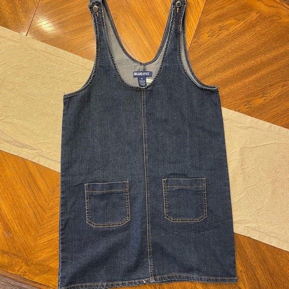 BLUE SPICE DENIM OVERALLS DRESS M - Picture 2 of 5